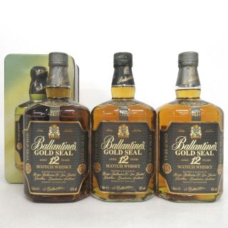 バリー(Bally)の未開封★Ballantine's【バランタイン】 12年 ゴールドシール 3本セット 1000ml 箱付【中古】(ウイスキー)