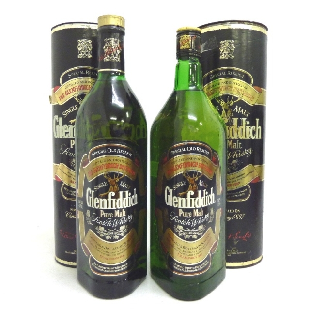 未開封★Glenfiddich【グレンフィディック】 ピュアモルト スペシャルオールドリザーブ 2本セット 1000/1125ml 箱付