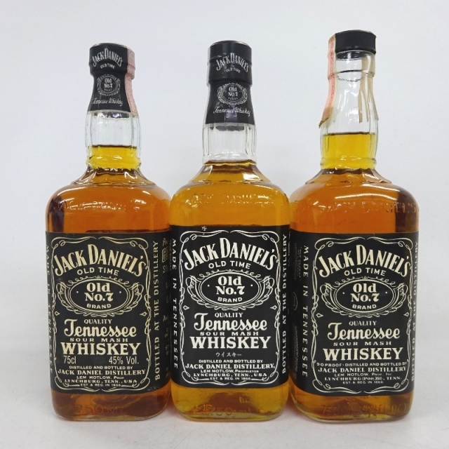 未開封★Jack Daniel's【ジャックダニエル】 オールド No7 3本セット 750ml 箱なし