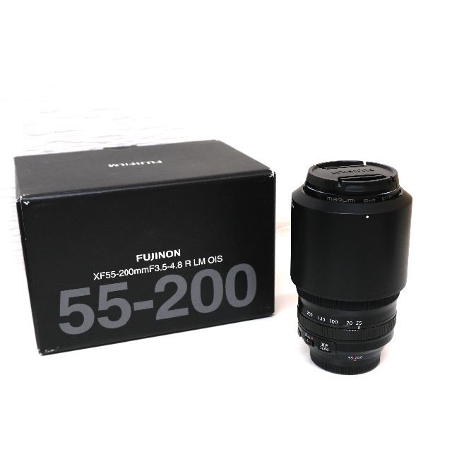 富士フイルム(フジフイルム)の【美品】富士フィルムXF55-200ｍｍフィルター＆ HAKUBAポーチ付き スマホ/家電/カメラのカメラ(レンズ(ズーム))の商品写真