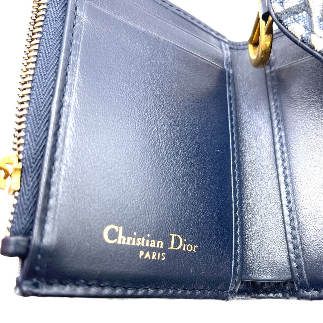 [USED/中古]Christian Dior クリスチャンディオール 三つ折り財布 財布 三つ折り 紺/オブリーク箱 S5652 超美品未使用品  ブルー ブラック ベージュ 中古 ai-tdc-004516-4e