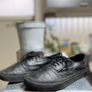 ヴァンズ(VANS)のVANS AUTHENTIC オーセンティック  (LEA)BLK/BLK(スニーカー)