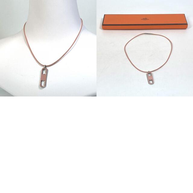 Hermes(エルメス)のエルメス HERMES マイヨン アクセサリー ネックレス メタル ピンク×シルバー レディースのアクセサリー(ネックレス)の商品写真