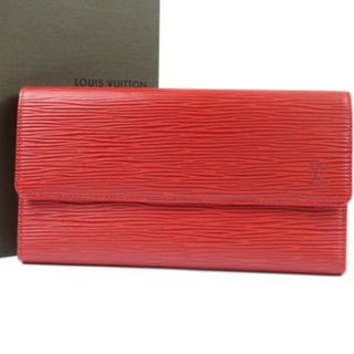 ルイヴィトン(LOUIS VUITTON)の新品同様美品 LOUIS VUITTON ルイヴィトン インター　ベタ無　ヴィンテージ エピ 長財布 レザー レッド【中古】(財布)