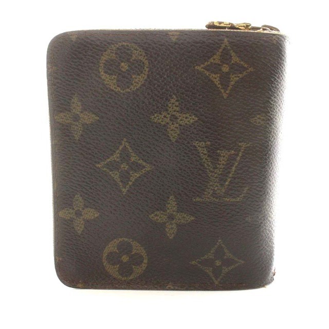 LOUIS VUITTON(ルイヴィトン)のルイヴィトン モノグラム コンパクトジップ 財布 二つ折り 茶色 M61667 レディースのファッション小物(財布)の商品写真