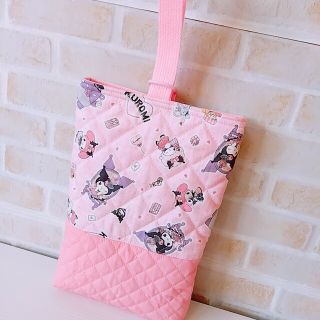 ハンドメイド💜クロミ＆マイメロ💗上靴入れ🧡キルティング(シューズバッグ)