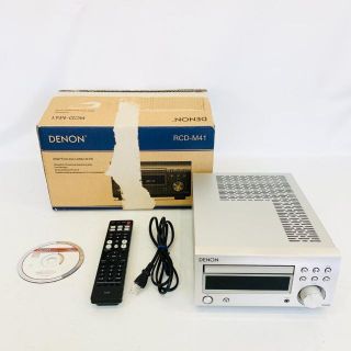 デノン(DENON)のデノンDenon RCD-M41 AM/FMラジオチューナー プレミアムシルバー(アンプ)