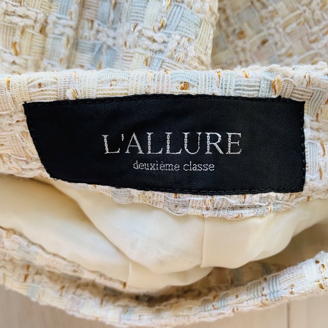 DEUXIEME CLASSE(ドゥーズィエムクラス)の新品　ツイード　スカート  秋冬　ワンピース　白　ピンク　ベージュ　水色 レディースのスカート(ひざ丈スカート)の商品写真