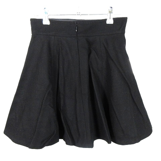 Khaju(カージュ)のカージュ スカート フレア ミニ バックファスナー ウール 26 黒 ボトムス レディースのスカート(ミニスカート)の商品写真