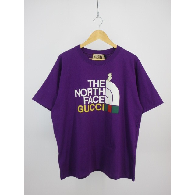 THE NORTH FACE - グッチ×ノースフェイス プリント 半袖Tシャツ パープル Size M