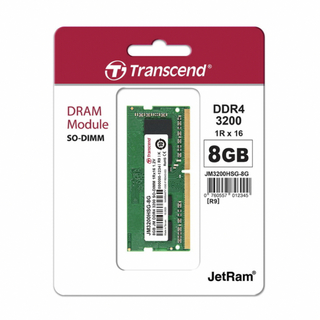 Transcend - メモリ 8GB DDR4-3200 SO-DIMM JM3200HSG-8G