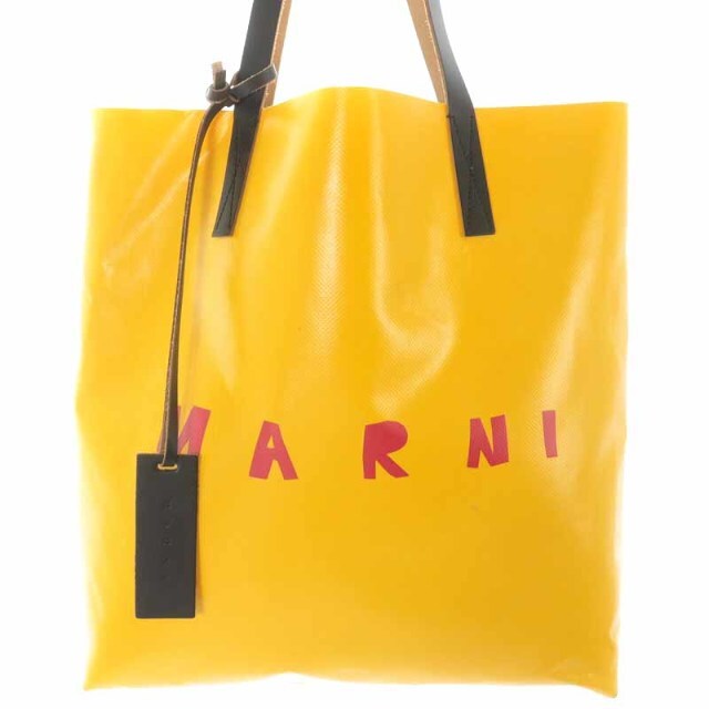 Marni(マルニ)のMARNI マルニロゴ イエロー TRIBECAショッピングバッグ トートバッグ レディースのバッグ(トートバッグ)の商品写真