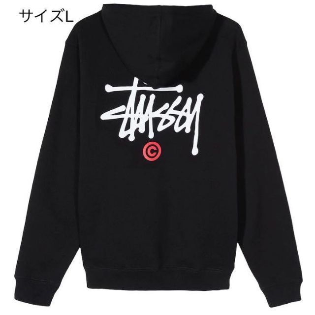 【新品】stussy スウェットパーカー　サイズL ブラック