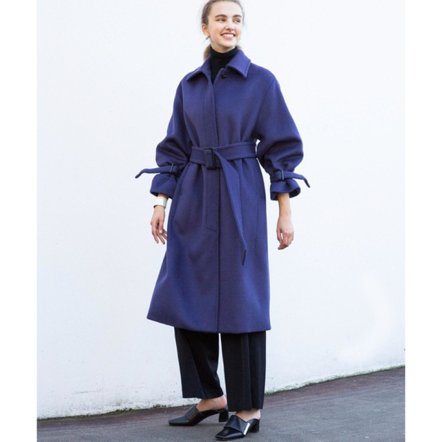 CITY【定価:69,300円】SUPER160's WOOLステンカラーコート モール