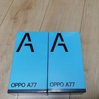 OPPO - 新品未開封 2台セット　A77 ブルー ブラック 128GB Android