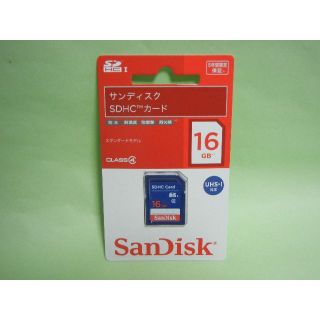 サンディスク(SanDisk)のサンディスク　SDメモリーカード　16GB　防水仕様　SDSDB-016G　新品(PC周辺機器)