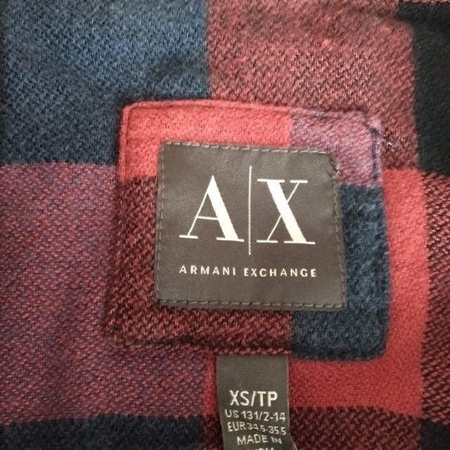 ARMANI EXCHANGE(アルマーニエクスチェンジ)のARMANI　EXCHANGE☆ブロックチェックシャツ メンズのトップス(シャツ)の商品写真