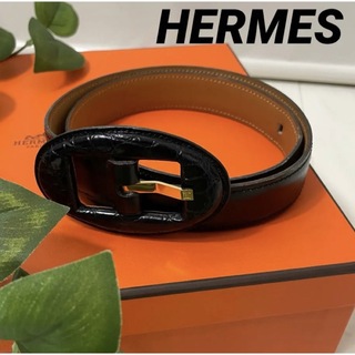 エルメス(Hermes)のHERMES ヴィンテージベルト　レザーバックル ベルト65(ベルト)
