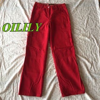 OILILY - オイリリー  Lサイズ　赤 カーゴパンツ カラーパンツ