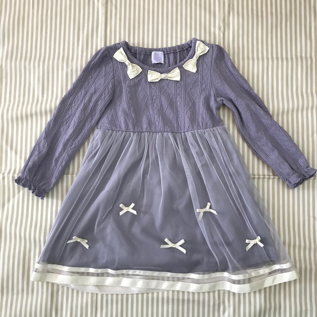 5年保証』 アクシーズファム キッズ ワンピース チュニック 緑 ドット