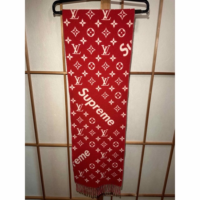 Louis Vuitton Louis Vuitton x Supreme Monogram Wool Scarf (SHG