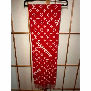 ルイヴィトン(LOUIS VUITTON)のSupreme Louis Vuitton Monogram Scarf Red(バンダナ/スカーフ)