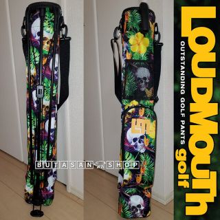 ラウドマウス(Loudmouth)の未使用 ♡ Loudmouth スカル ハイビスカス セルフ スタンド キャリー(バッグ)