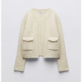 ザラ(ZARA)のZARA ブークレニットブレザー(ニット/セーター)