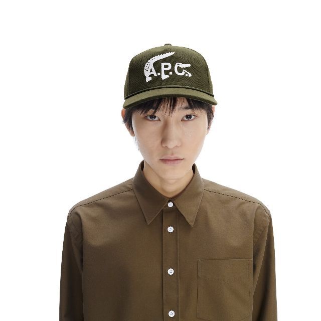 apc × Lacoste ラコステ cap キャップ　キャスケット khaki 4