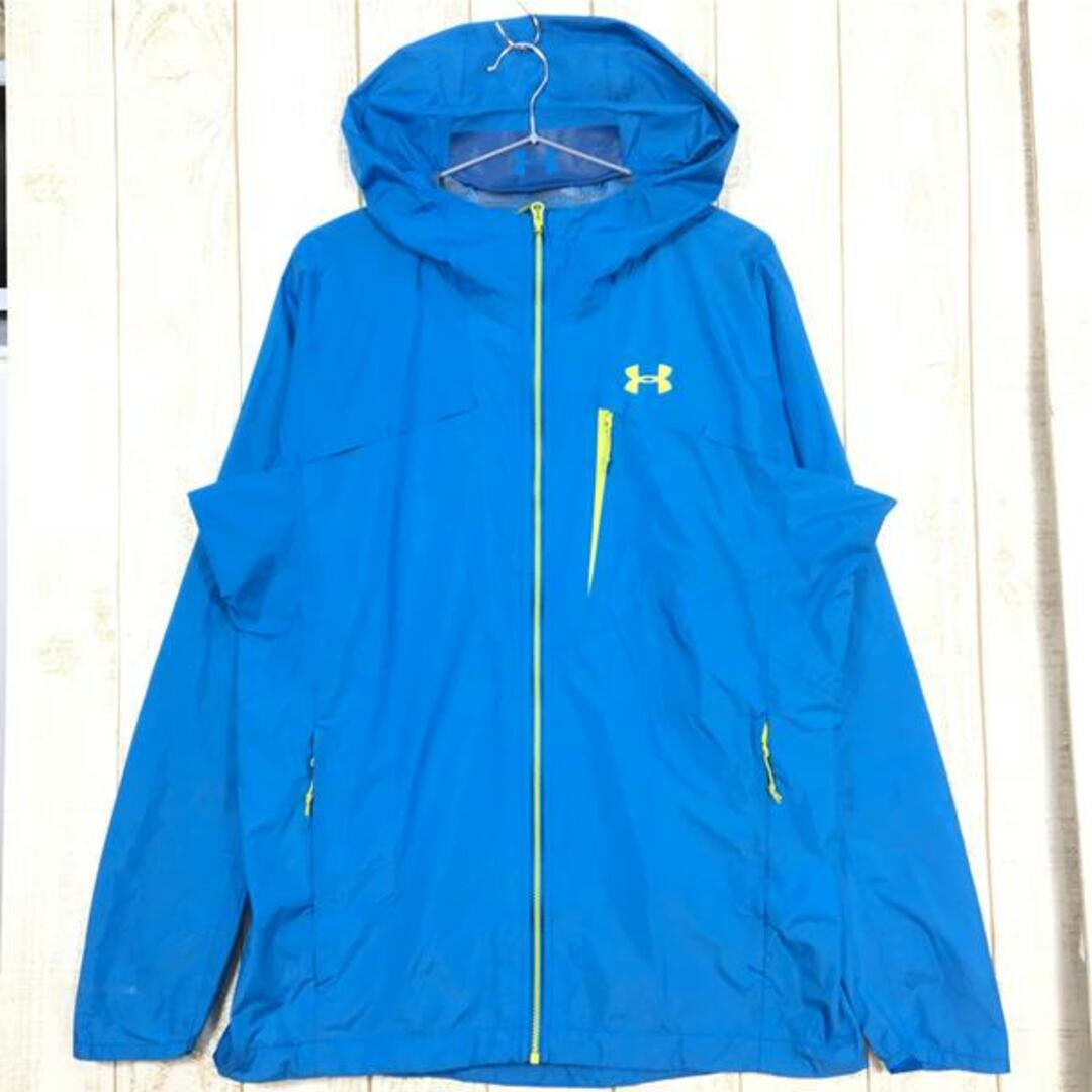 MENs XL  アンダーアーマー 2.5L Pertex Shield レインシェル ジャケット フーディ UNDER ARMOUR ブルー系ブルー系