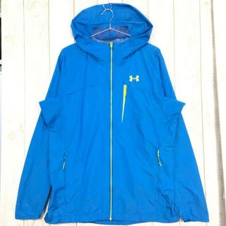 アンダーアーマー(UNDER ARMOUR)のMENs XL  アンダーアーマー 2.5L Pertex Shield レインシェル ジャケット フーディ UNDER ARMOUR ブルー系(その他)