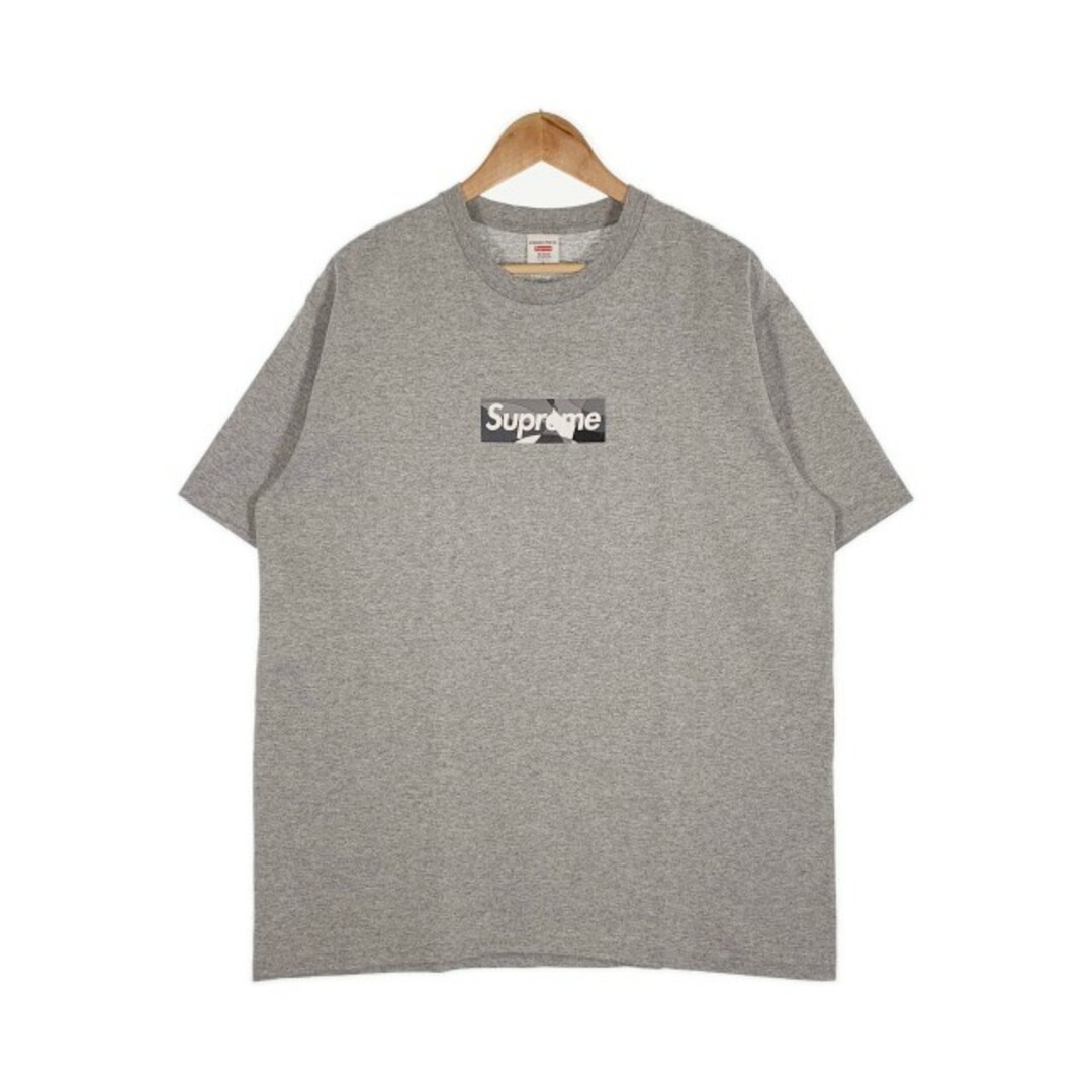 Supreme シュプリーム Tシャツ Emilio Pucci エミリオ プッチ アーカイブ 柄 BOXロゴ クルーネックTシャツ Box Logo Tee 21SS ホワイト 白 L トップス カットソー 半袖 コラボ 【メンズ】【美品】【R016】