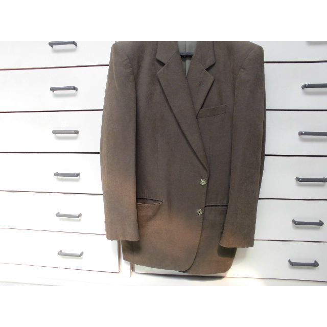 スエード調茶褐色背広　TROJAN メンズのスーツ(スーツジャケット)の商品写真