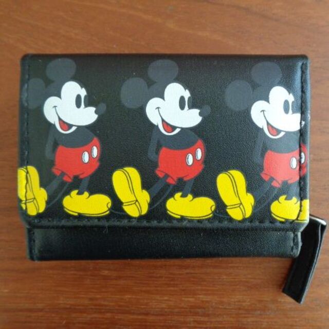 ミッキーマウス　ミッキー財布　財布　三つ折り財布　ミニ財布　黒 レディースのファッション小物(財布)の商品写真