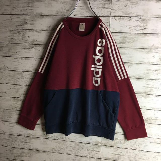 adidas(アディダス)の【人気定番】アディダス☆デカロゴスウェット　ビッグサイズ　1175 メンズのトップス(スウェット)の商品写真