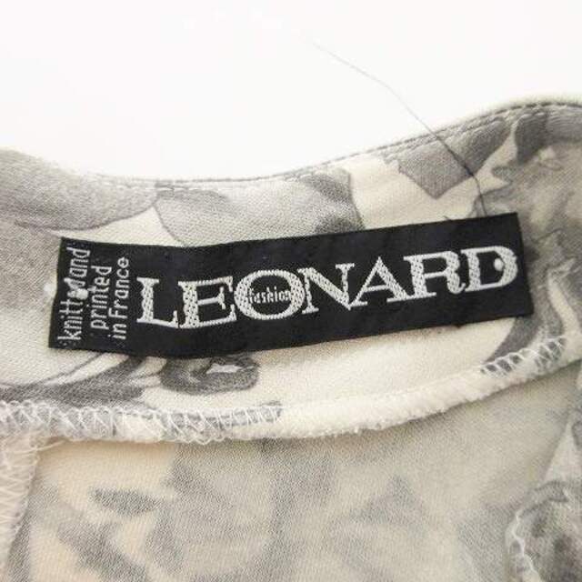 LEONARD(レオナール)のレオナール FASHION 90s 花柄 シルク  カットソー 9 アイボリー レディースのトップス(カットソー(長袖/七分))の商品写真