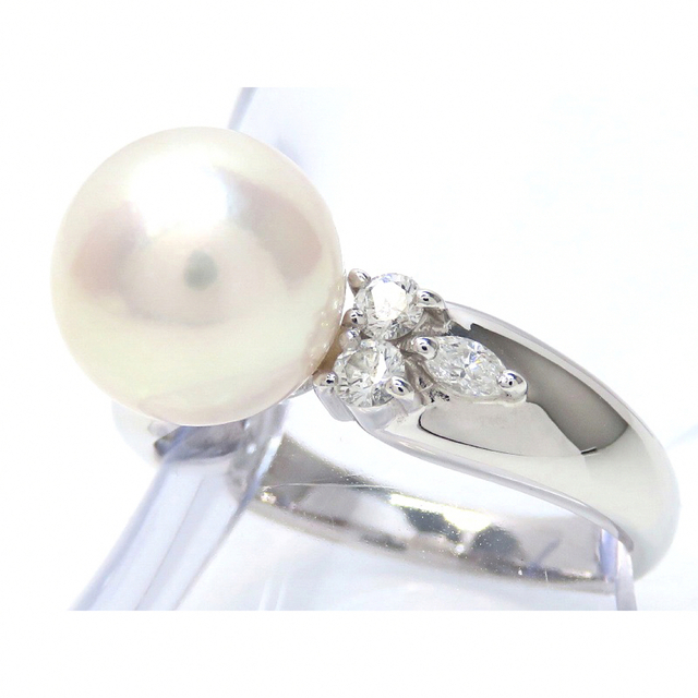 TASAKI タサキ Pt900 パール9.6mm ダイヤモンド リング-www.pradafarma.com
