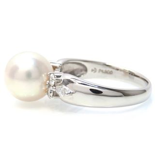 TASAKI タサキ Pt900 パール9.6mm ダイヤモンド リング smcint.com