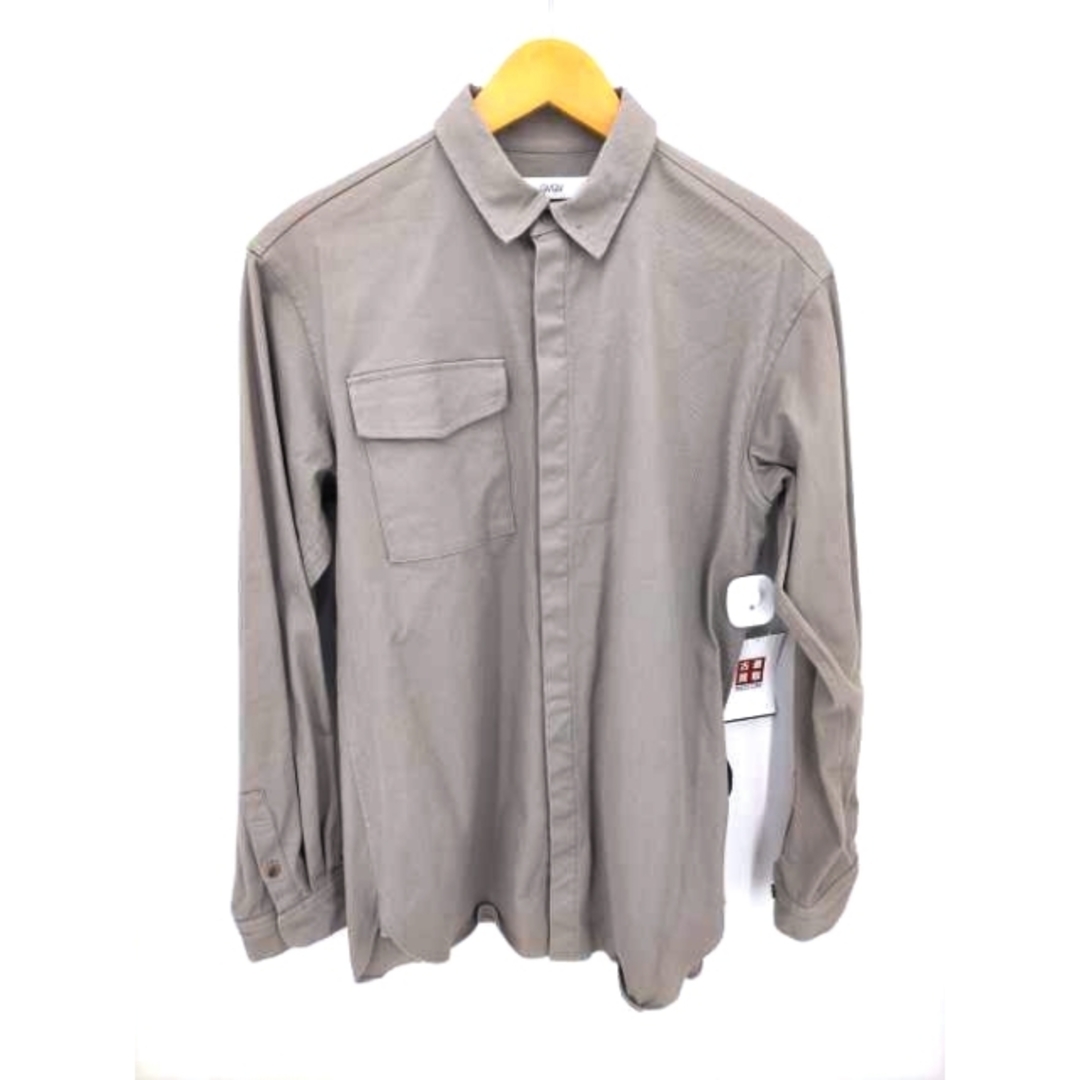 茶系_バズストアGVGV(ジーブイジーブイ) COTTON TWILL SHIRT レディース