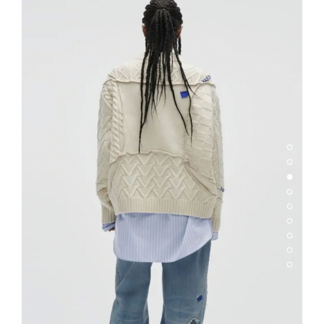 ZARA(ザラ)のZARA ADERERROR ニット SMサイズ 即完売品 white メンズのトップス(ニット/セーター)の商品写真