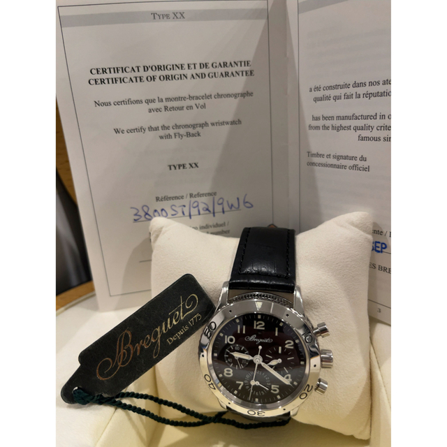 Breguet(ブレゲ)の新品同様☆良品 ブレゲ アエロナバル タイプXX 3800 メンズ クロコバンド メンズの時計(腕時計(アナログ))の商品写真