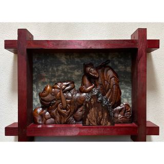 木彫り春画 枕絵 あぶな絵 岳峯字彫之 鳥居清長画