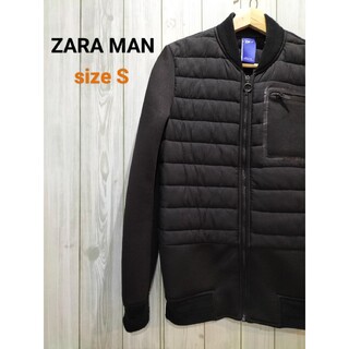 ザラ(ZARA)のZARA MAN ザラ ナイロンブルゾン ジャケット ZMO Sサイズ ブラック(ブルゾン)