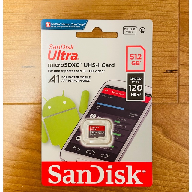 SanDisk(サンディスク)の【正規品保証】サンディスク マイクロSD  512GB 読込120MB/s スマホ/家電/カメラのスマートフォン/携帯電話(その他)の商品写真