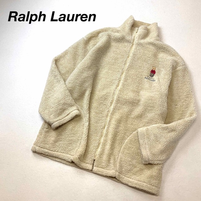 CHAPS(チャップス)の希少 CHAPS Ralph Lauren  ポロベア刺繍  ボアジャケット メンズのジャケット/アウター(ブルゾン)の商品写真