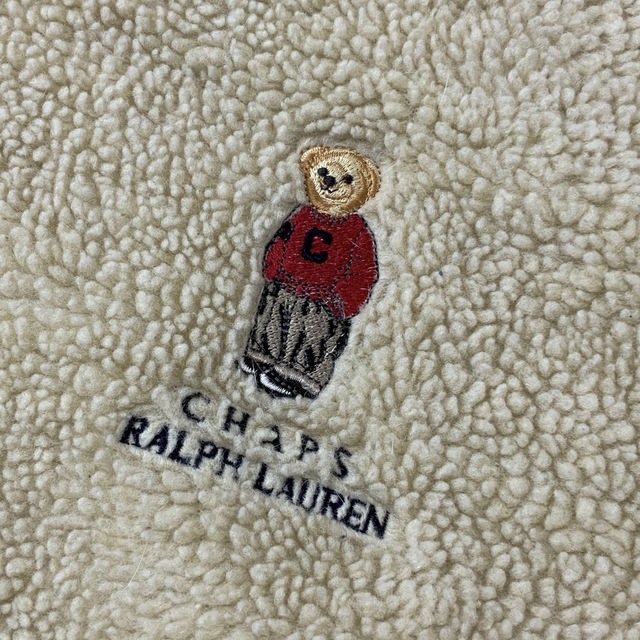 CHAPS(チャップス)の希少 CHAPS Ralph Lauren  ポロベア刺繍  ボアジャケット メンズのジャケット/アウター(ブルゾン)の商品写真