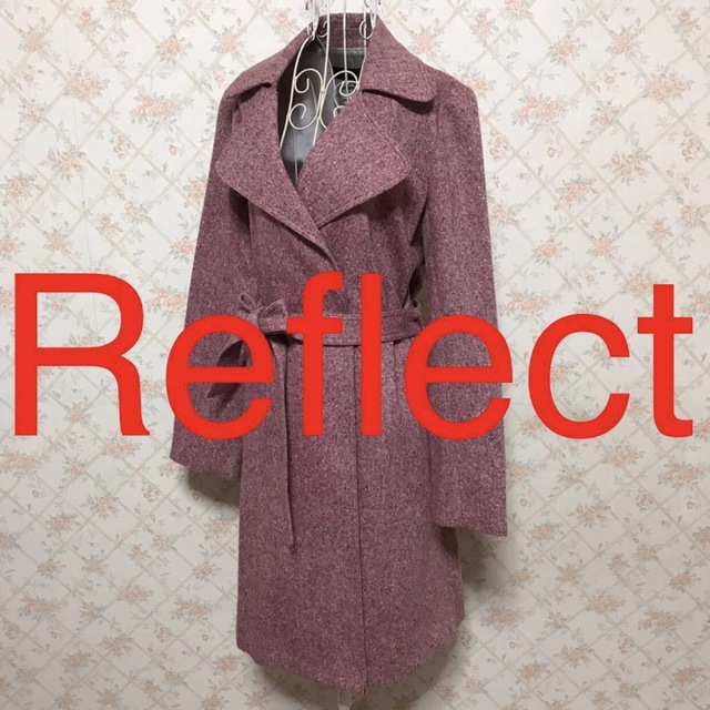 Y5916*最高級☆Reflectリフレクト☆極上ウール☆ロングコート☆赤