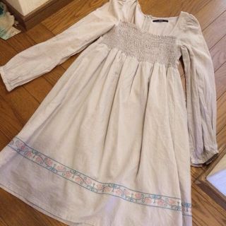 カスタネ(Kastane)のkastane.刺繍ワンピース(ミニワンピース)