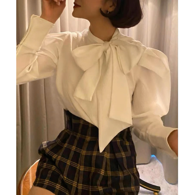 Bibiy. リボンブラウスRIBBON CUFFS BLOUSE