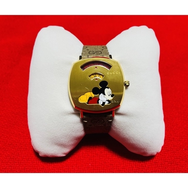 Gucci - 定価¥209000.新品正規　GUCCI グッチ　ミッキーコラボ腕時計　ゴールド